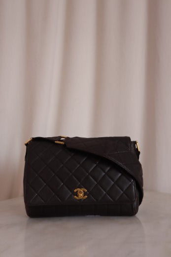 Chanel dark brown Rare Vintage 90s Classic Bag