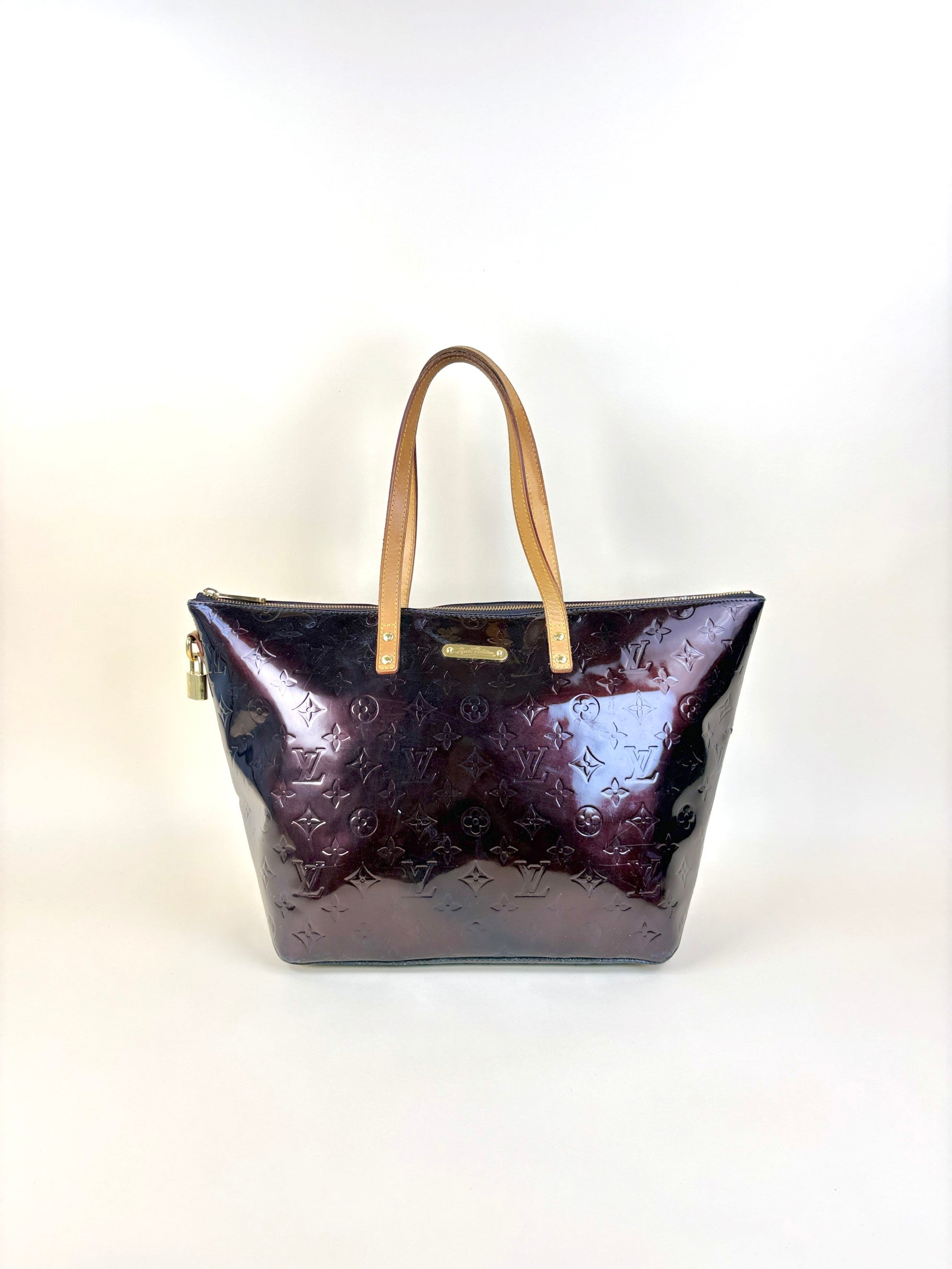 Louis Vuitton Amarante Monogram Vernis Bellevue Tote Bag
