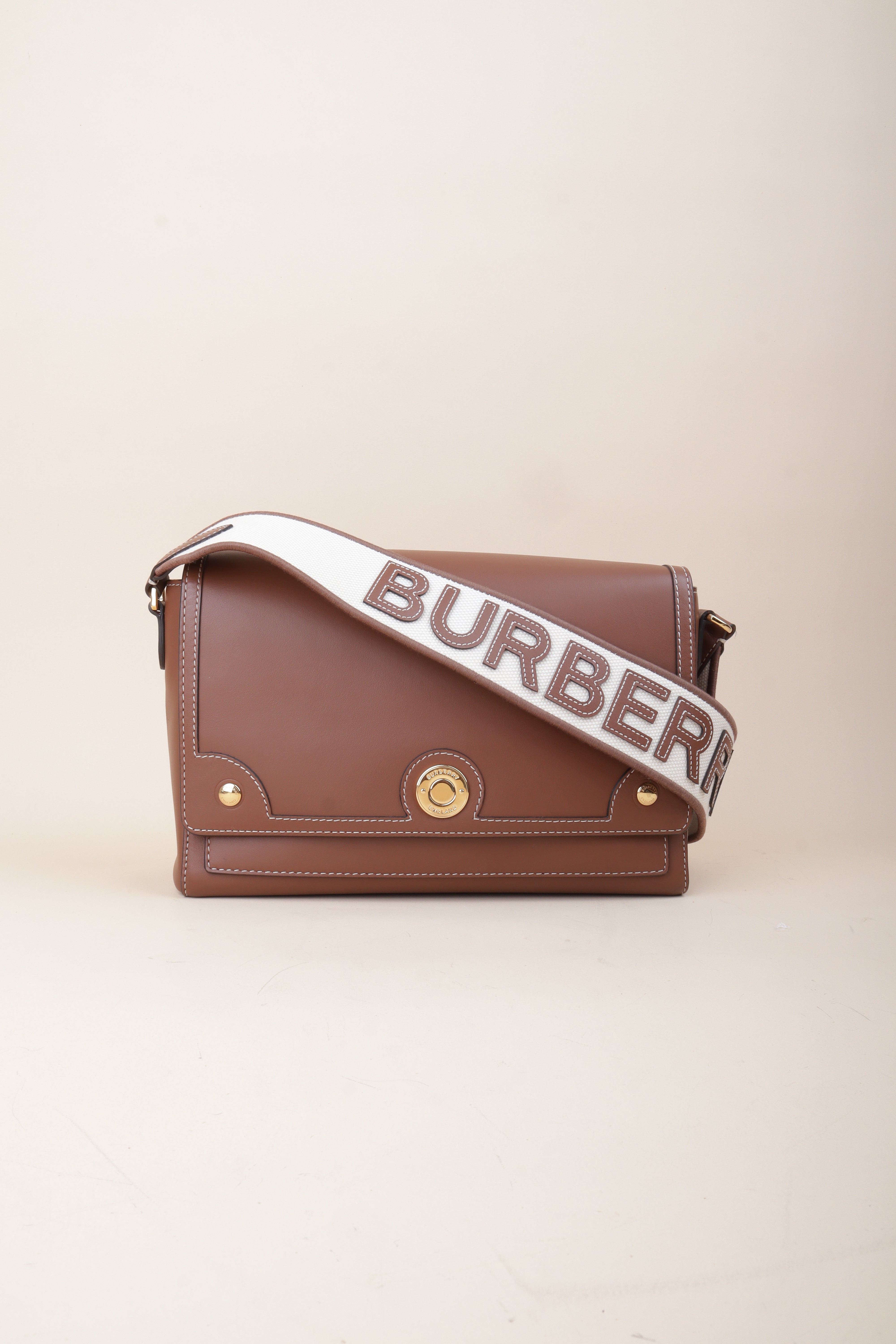 Burberry calfskin note crossbody bag tan brown-crossbody-Burberry-The Closet Egypt