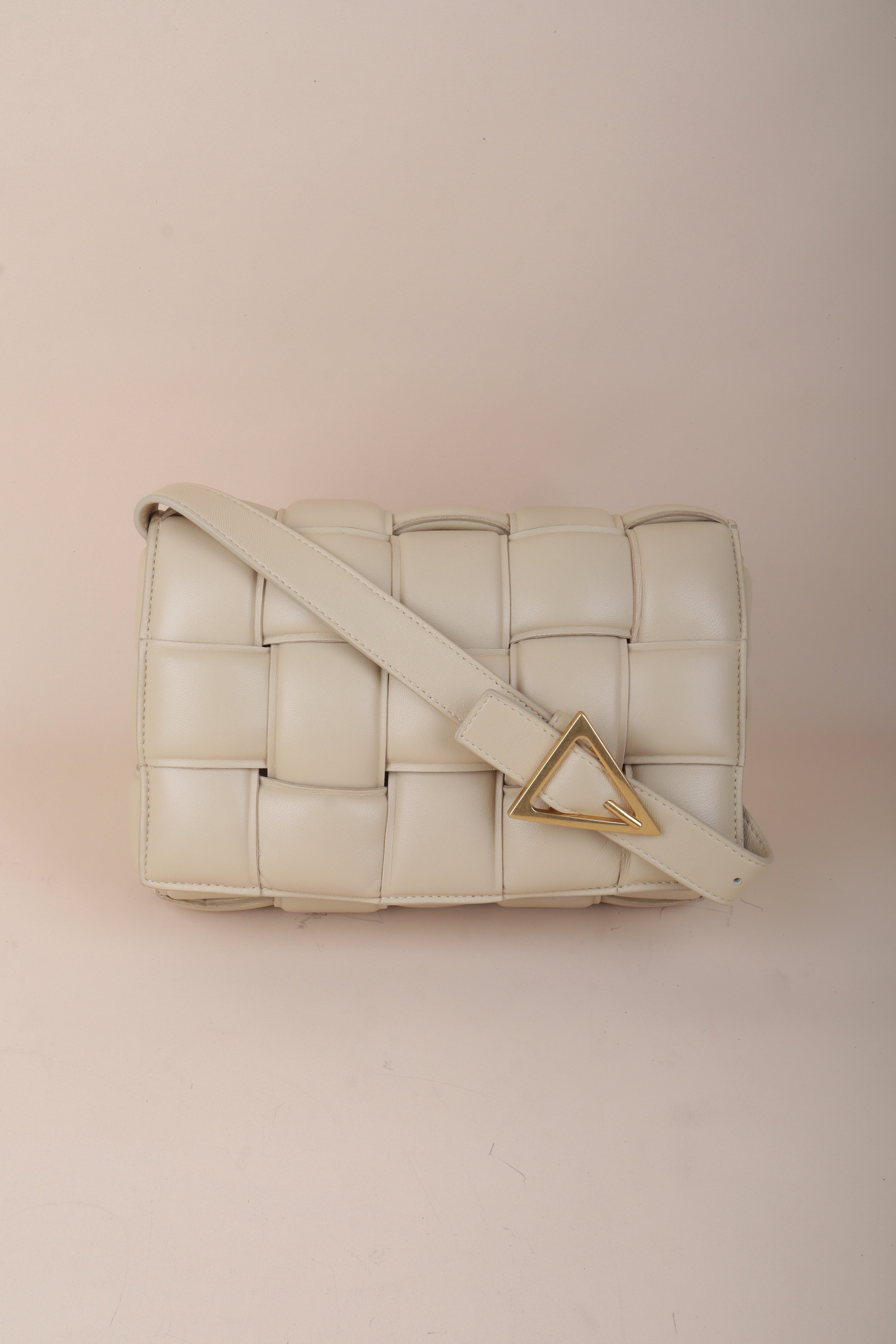 Bottega Veneta beige Padded Cassette Crossbody Bag