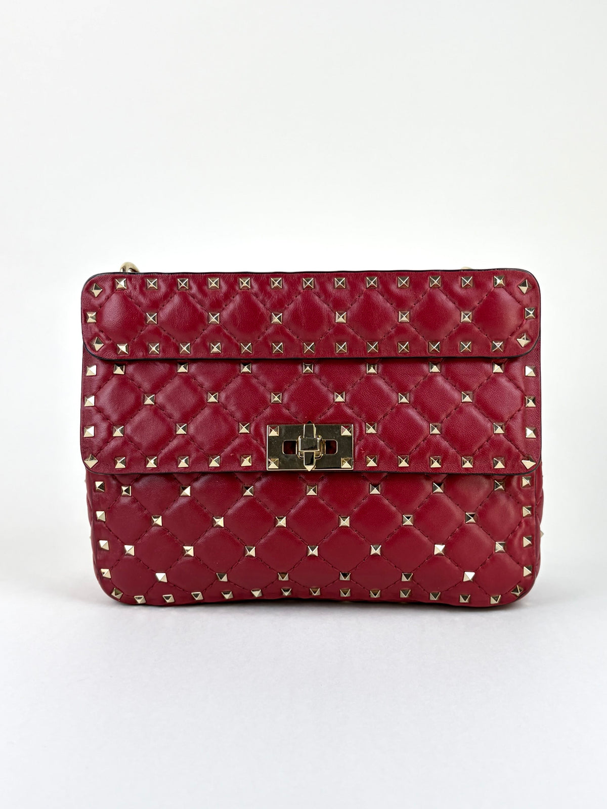 Valentino spike red small rock stud spike