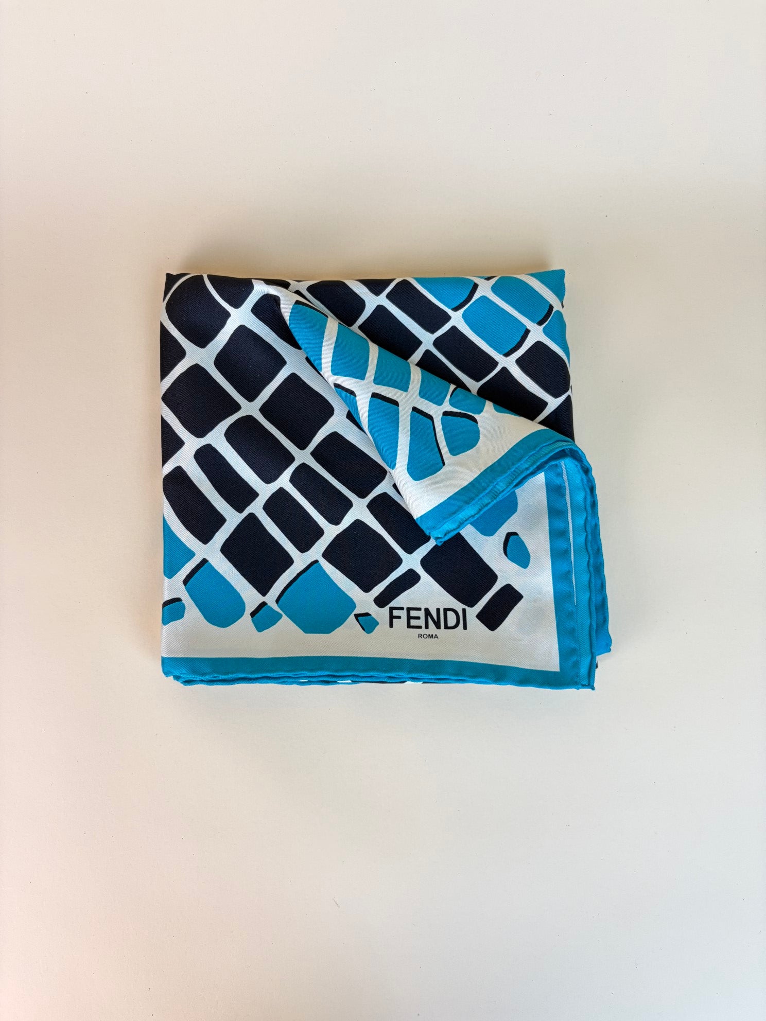 Fendi Multicolor Square Silk Scarf