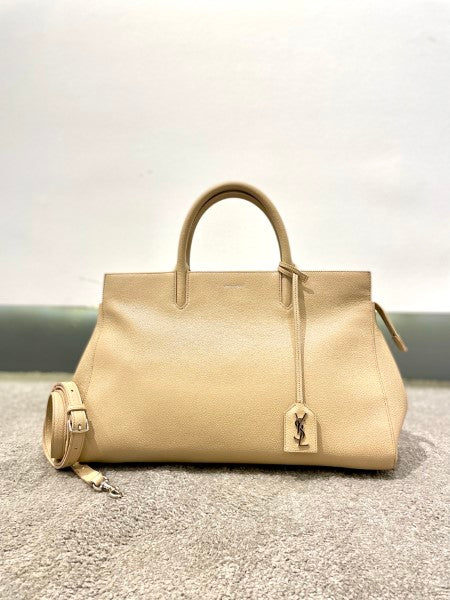 YSL Beige Cabas Rive Gauche Bag