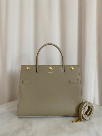 Burberry Beige Small Title Honey Bag