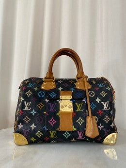 Louis Vuitton Black Multicolor Monogram Speedy 30 Bag