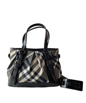 Burberry Black Beat Check Shoulder Bag