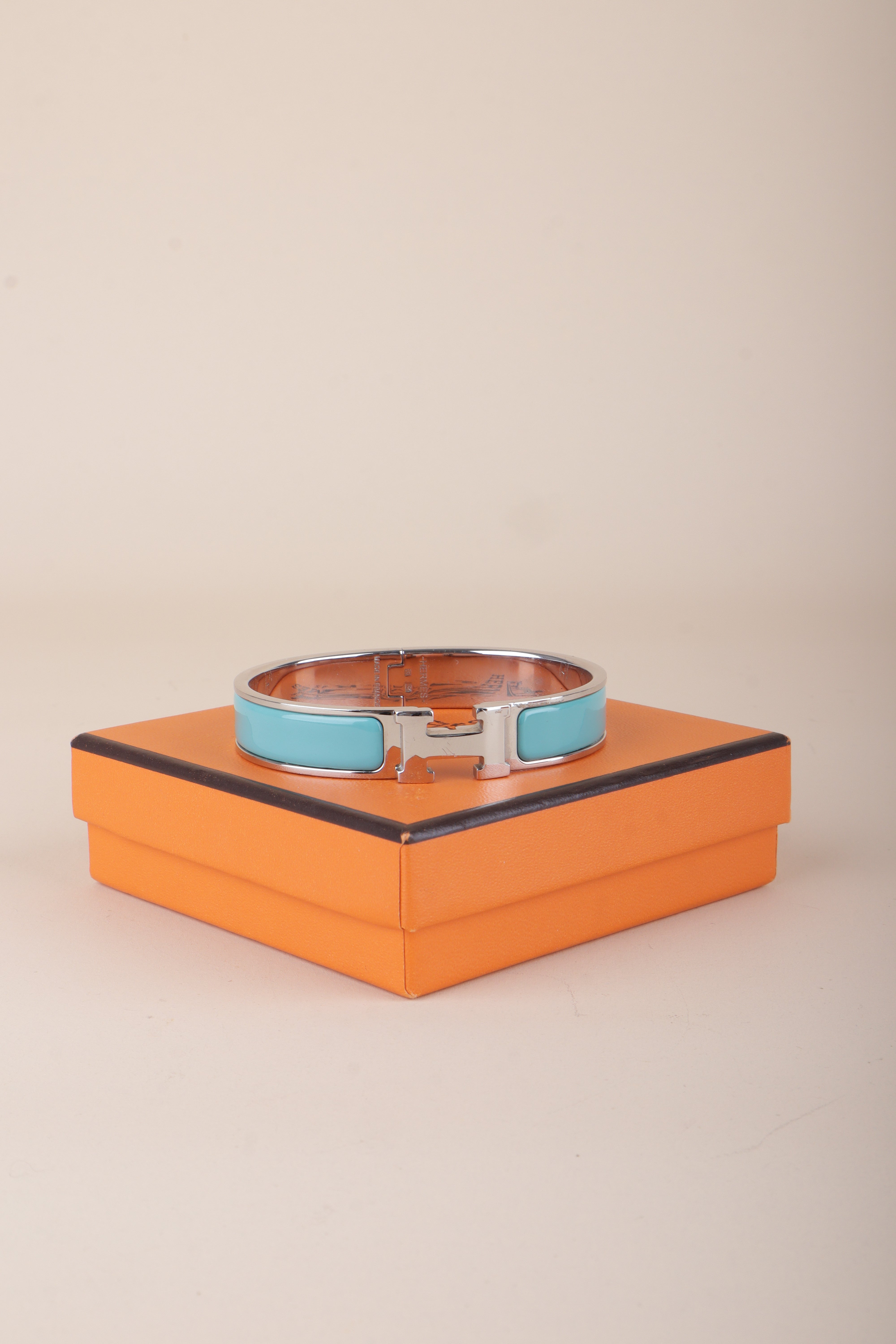 Hermes Blue Polaire Clic H Bracelet