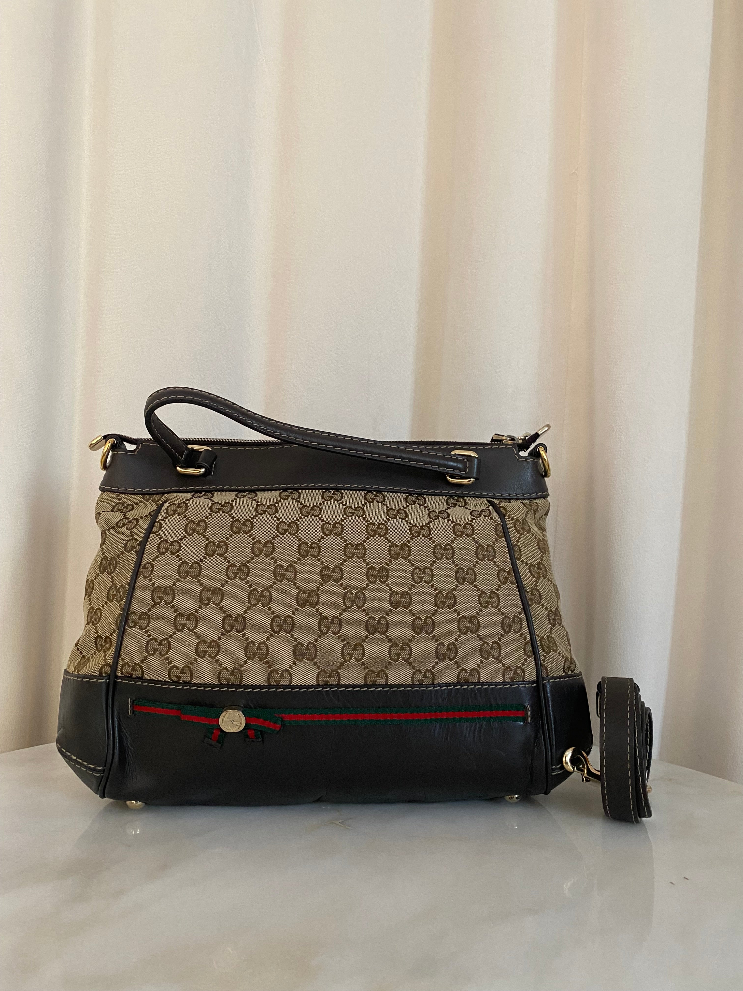 Gucci Bicolor GG Web Mayfair Bag