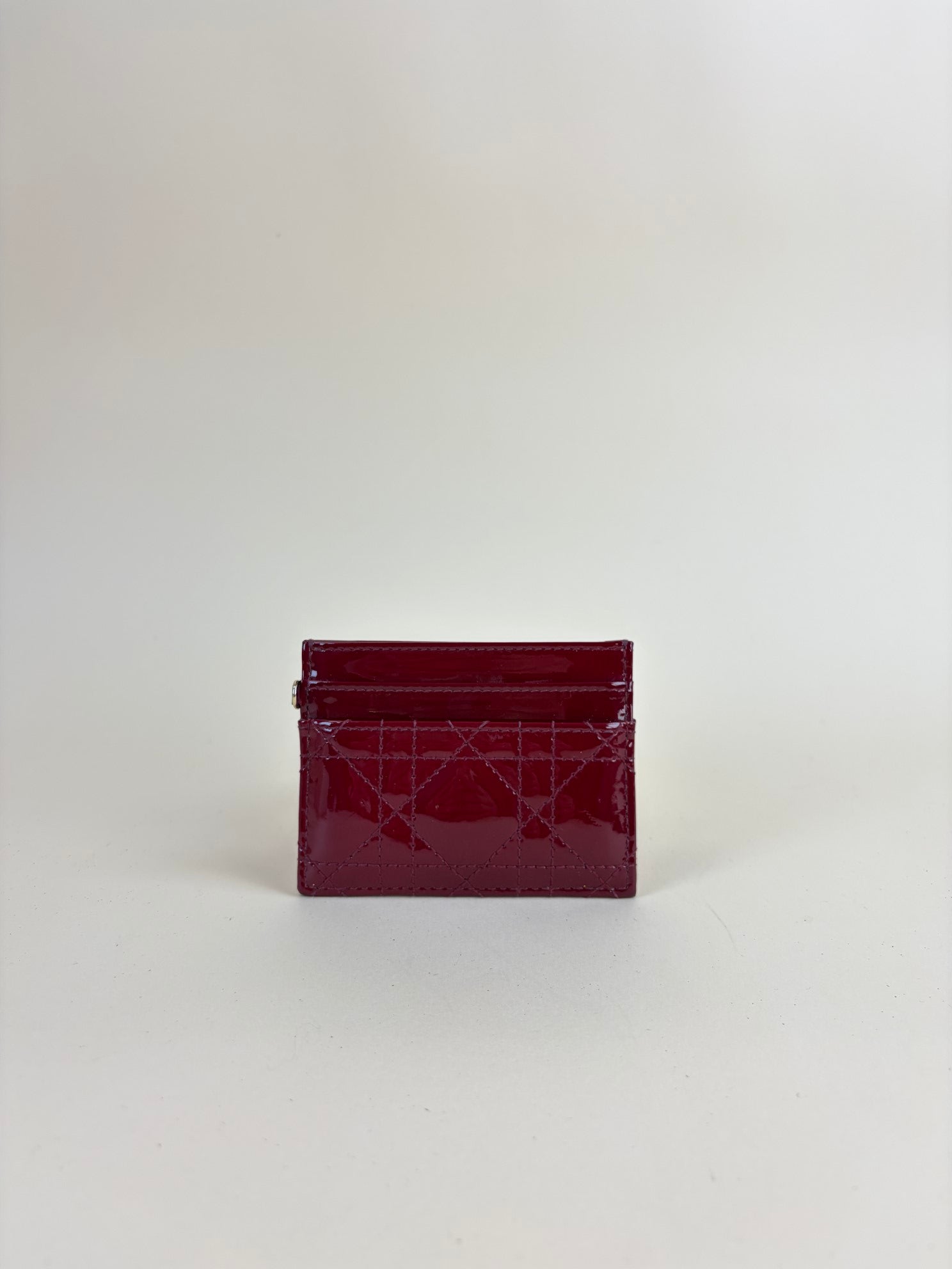 Christian Dior Red Lady Dior Freesia Card Holder