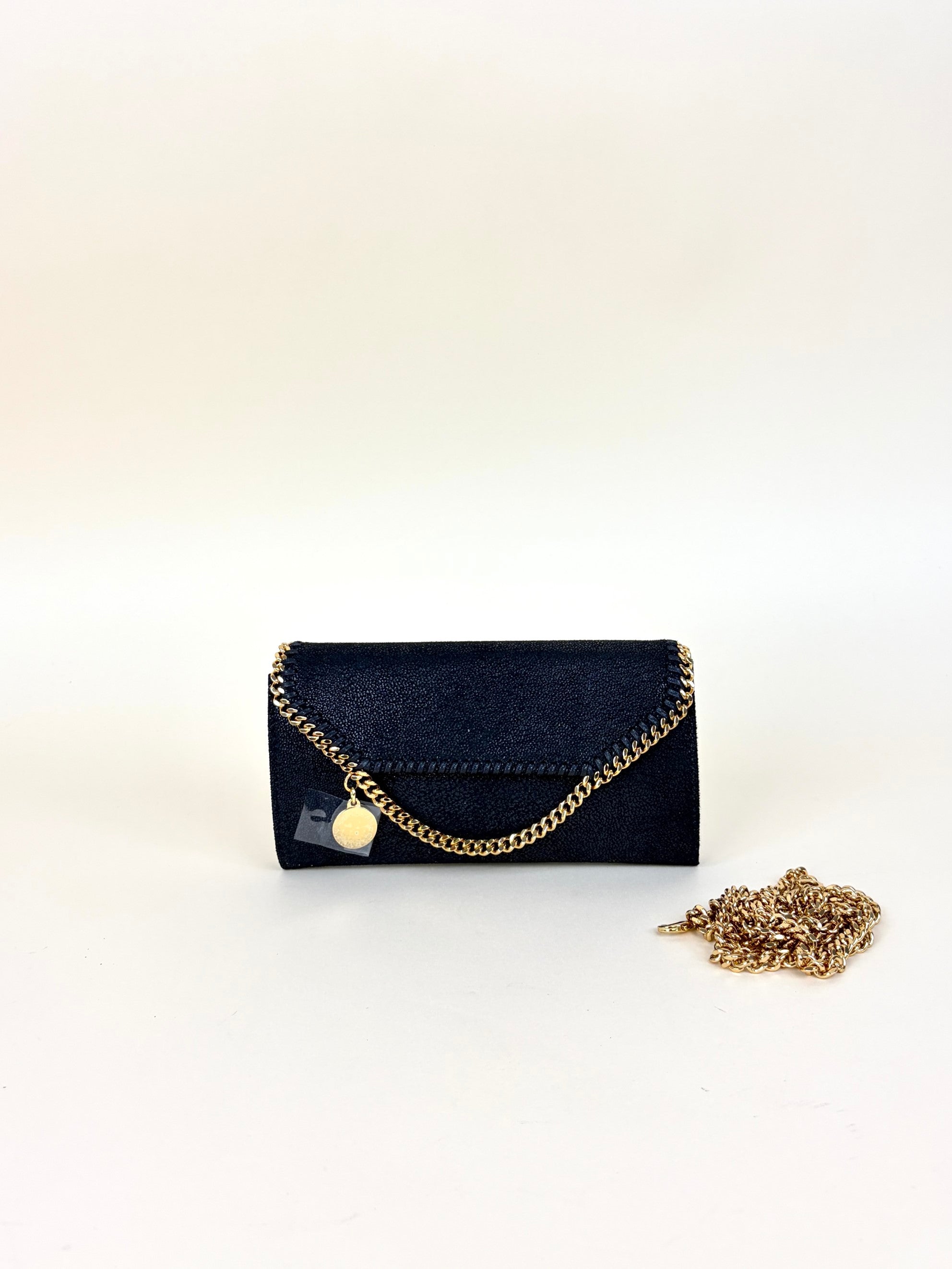 Stella McCartney black Falabella continental wok
