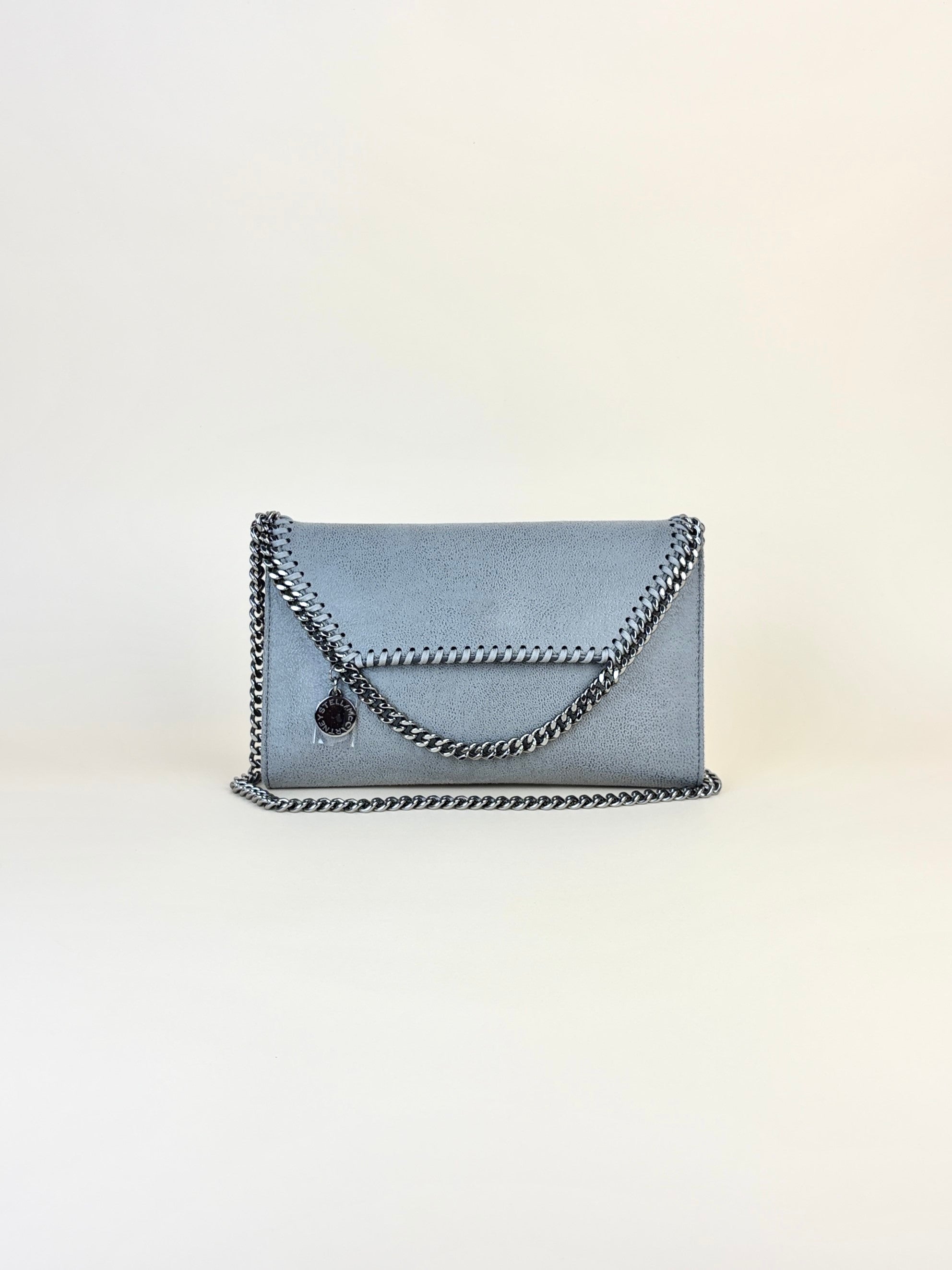 Stella McCartney grey Falabella Wallet on chain