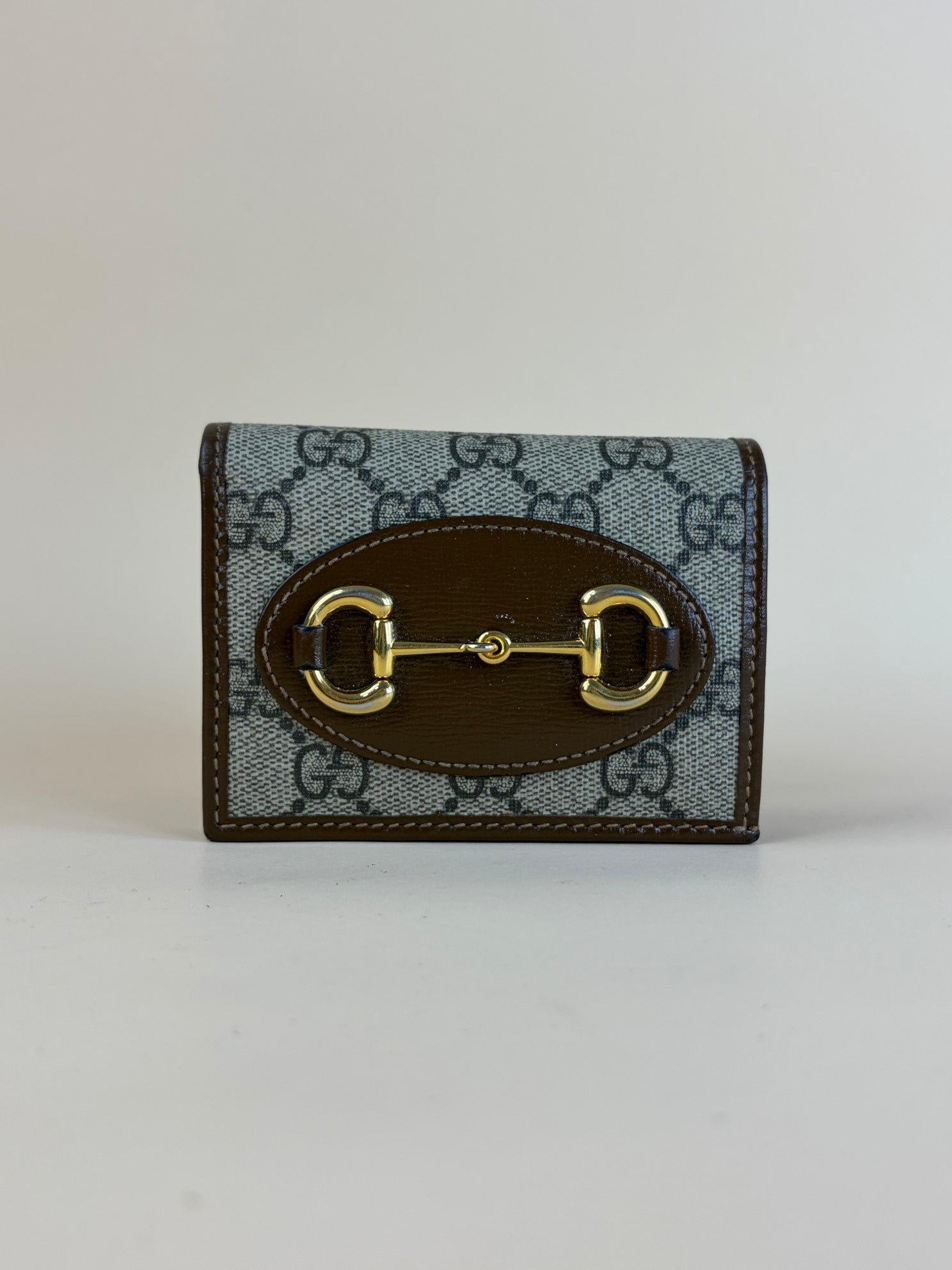 Gucci small gg and brown leather Horsebit wallet-Wallet-Gucci-The Closet Egypt