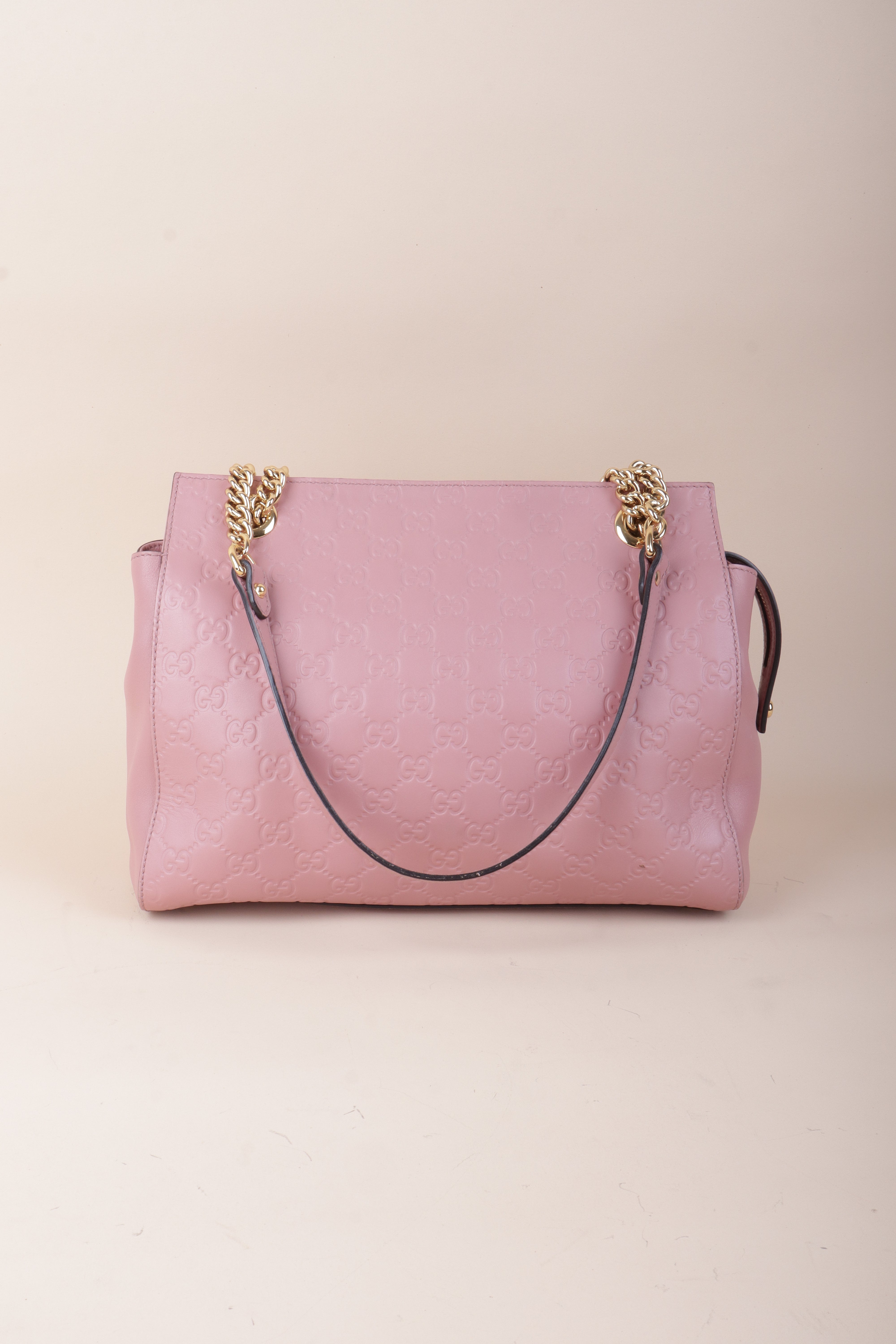 Gucci soft signature pink guccissima tote bag