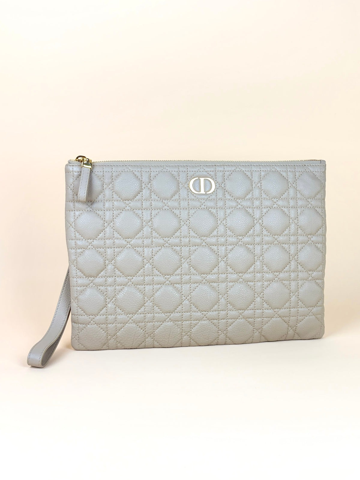 Dior caro daily large pouch Pouder beige