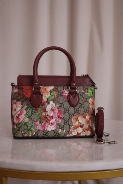 Gucci Multicolor GG Supreme Blooms Top Handle Bag