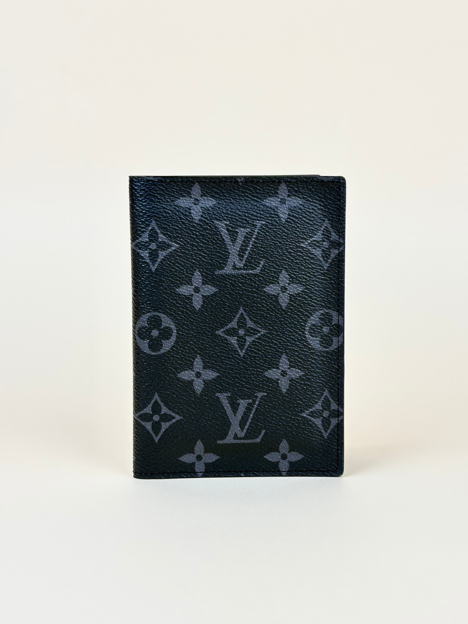 Louis Vuitton monogram eclipse canvas passport cover