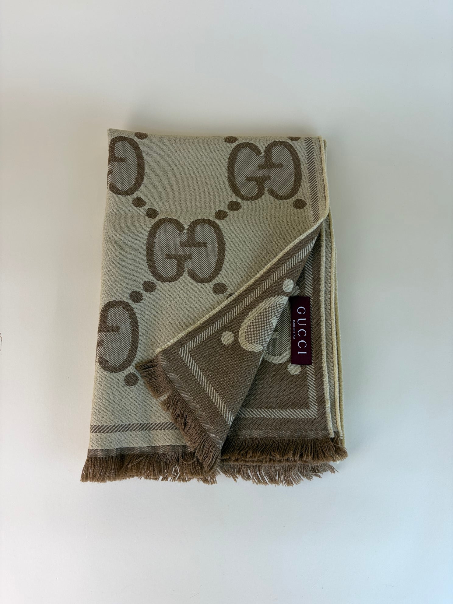 Gucci Bicolor GG Wool Scarf