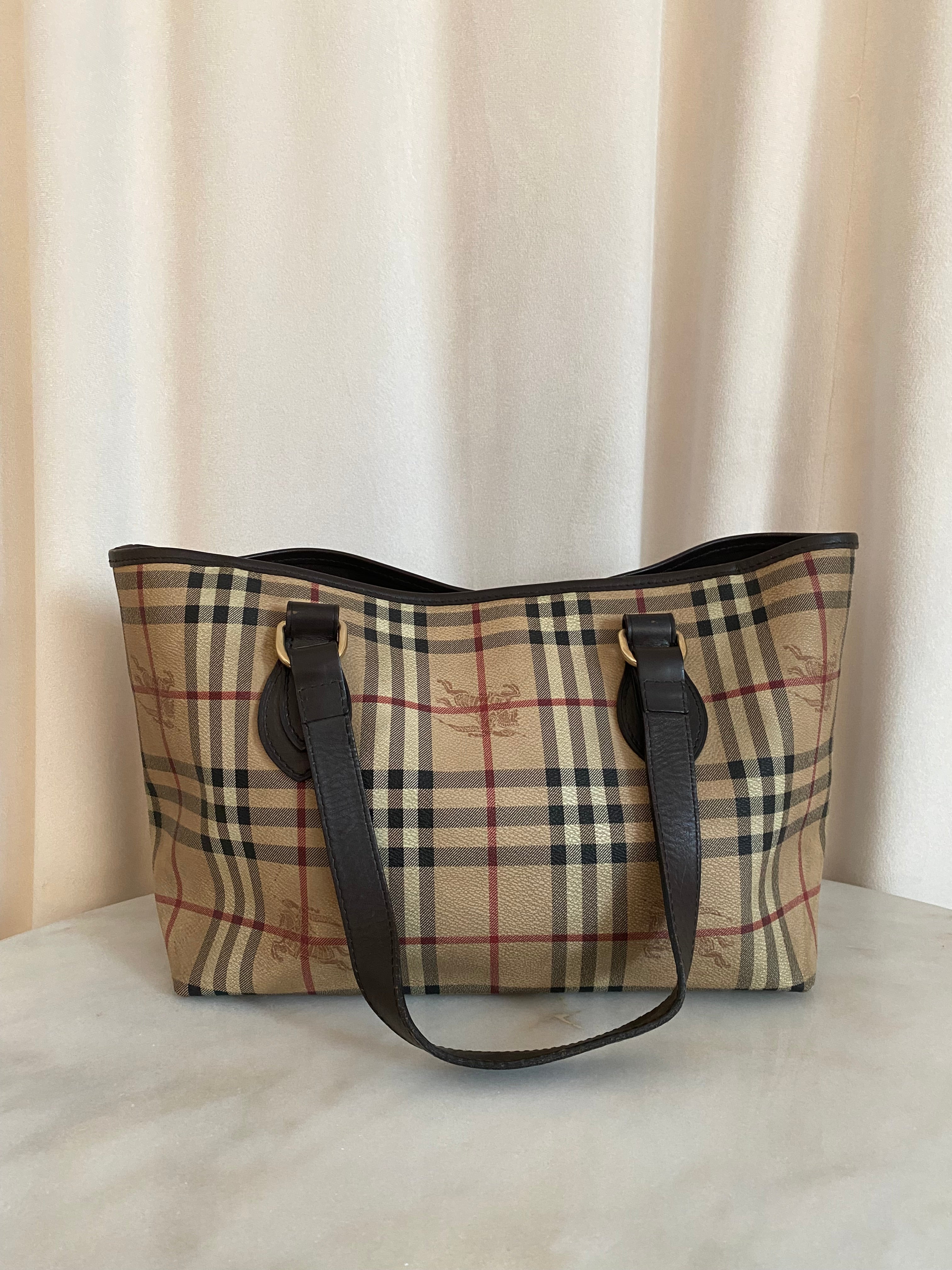 Burberry Brown Haymarket Shoulder Bag