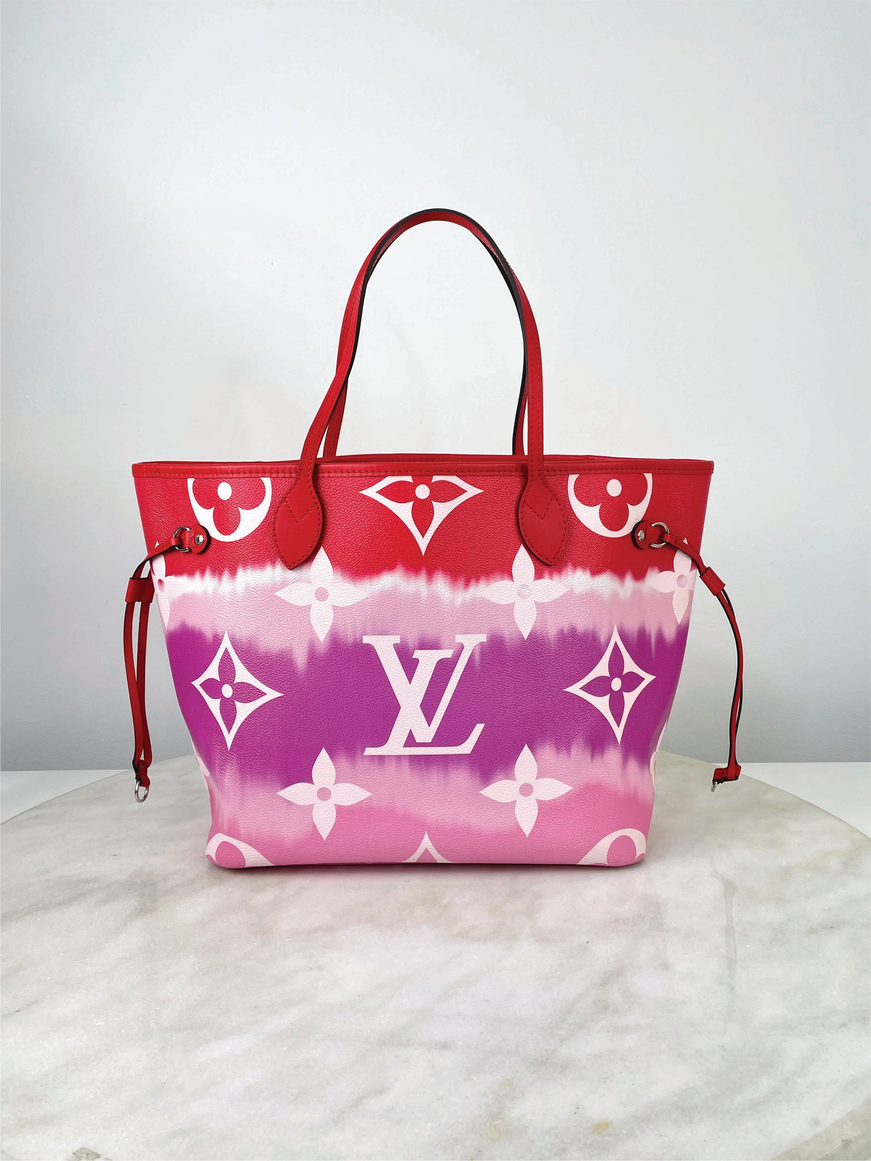 Louis Vuitton Bicolor Monogram Neverfull Escale MM Bag W/ Pouch