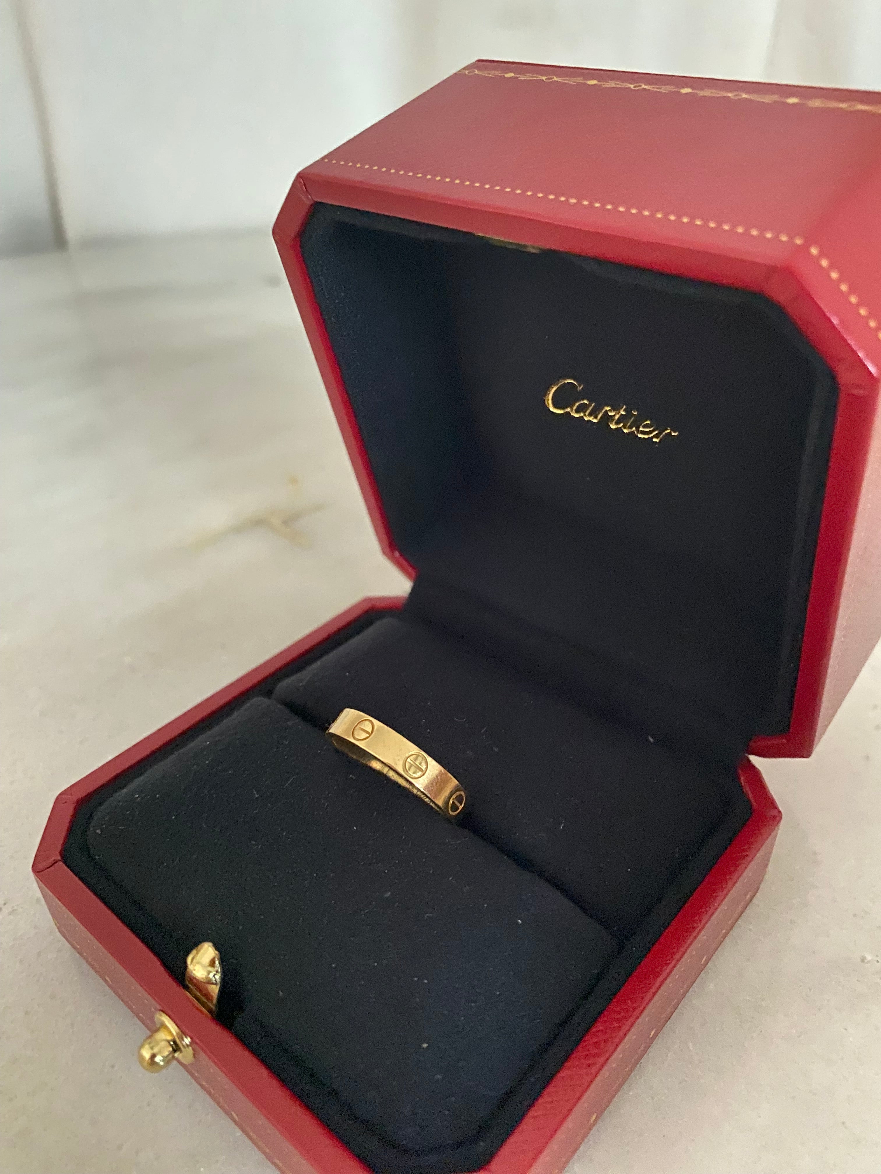 Cartier 18K Yellow Gold All Mini Love Ring 55