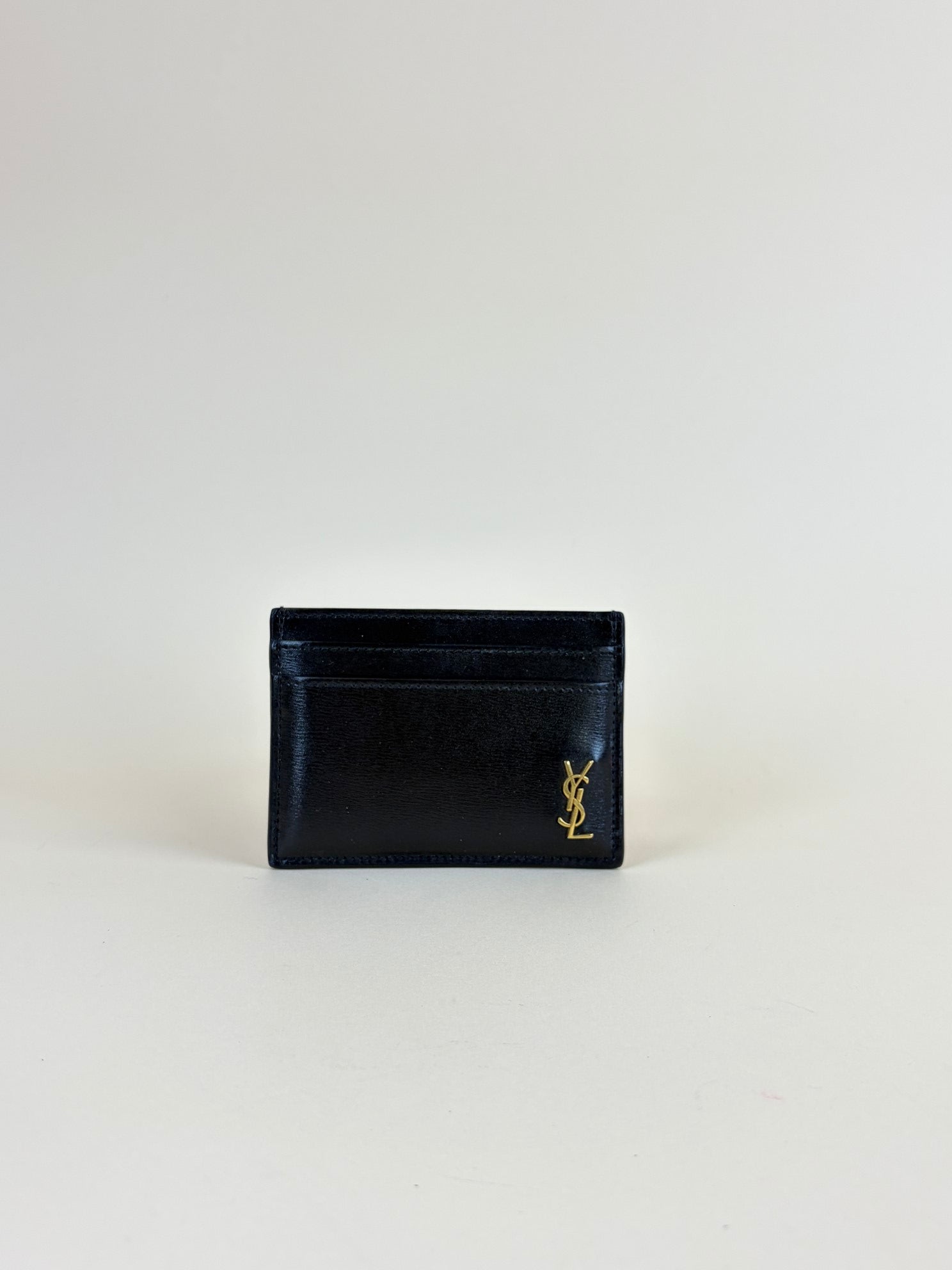 YSL Tiny Cassandre smothcalf black leather