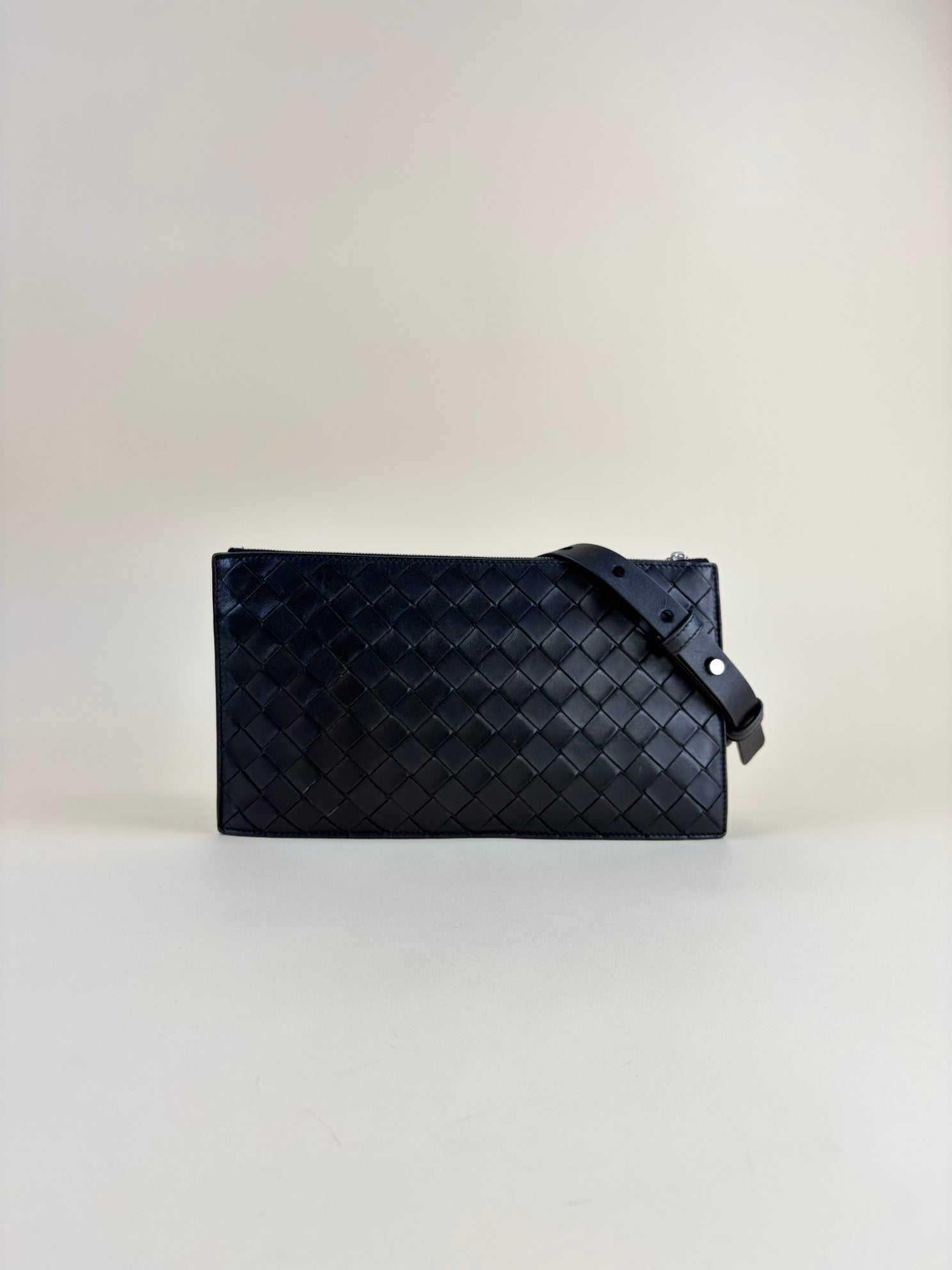 Bottega Veneta Black Intrecciato  Nappa Men's Belt Bag