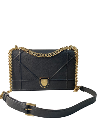 Christian Dior Black Diorama Small Shoulder Bag