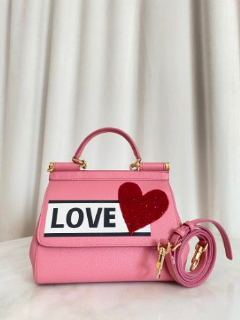 Dolce & Gabbana Pink Love Sicily Tote Bag