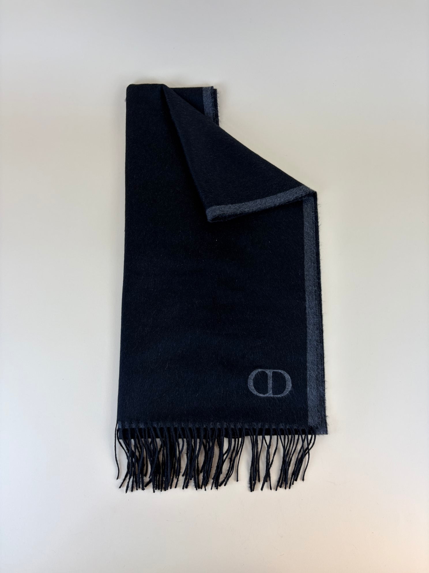 Christian Dior Bicolor Double - Sided CD Icon Scarf
