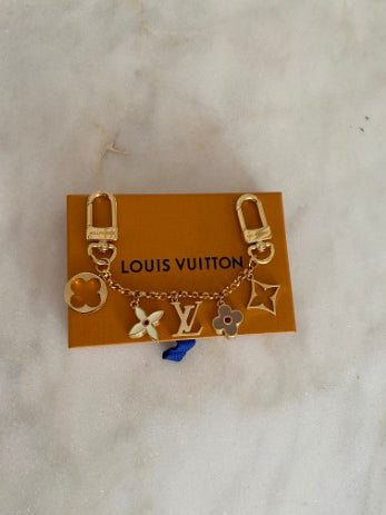 Louis Vuitton Gold Fleur De Monogram Chain Bag Charm