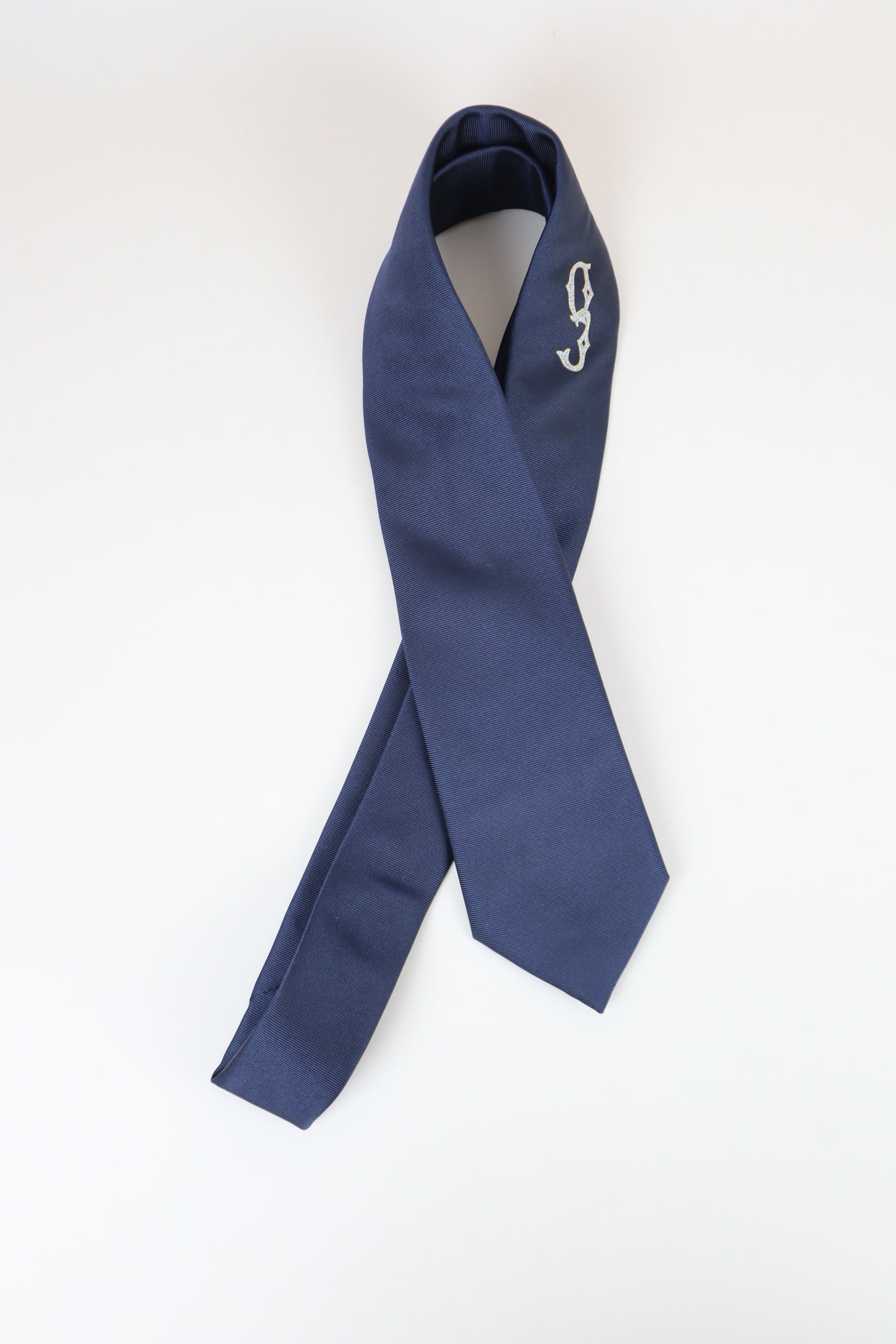Christian Dior Navy Blue CD Logo Necktie
