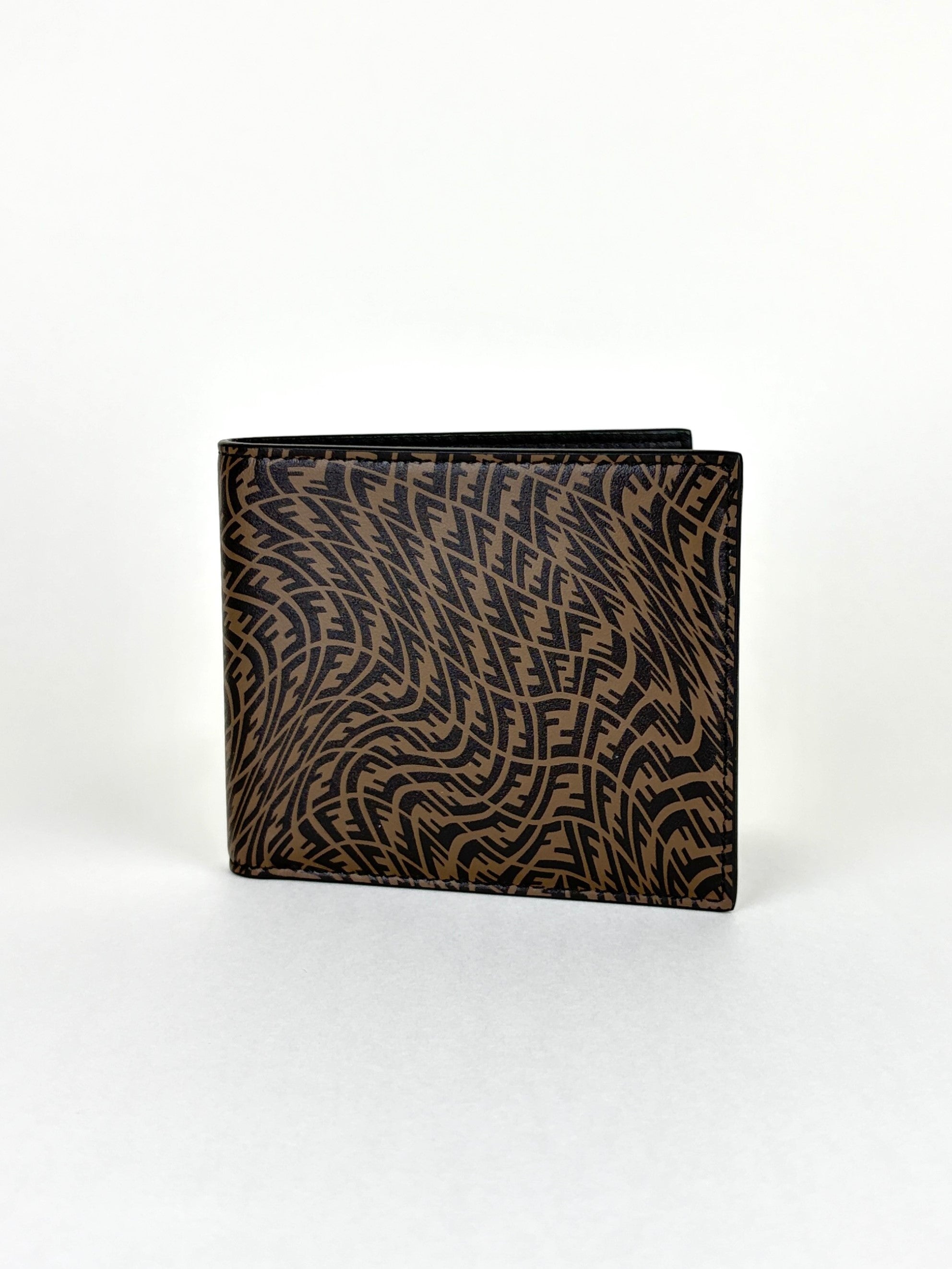 Fendi x Sarah Coleman black/brown ff vertigo bifold wallet