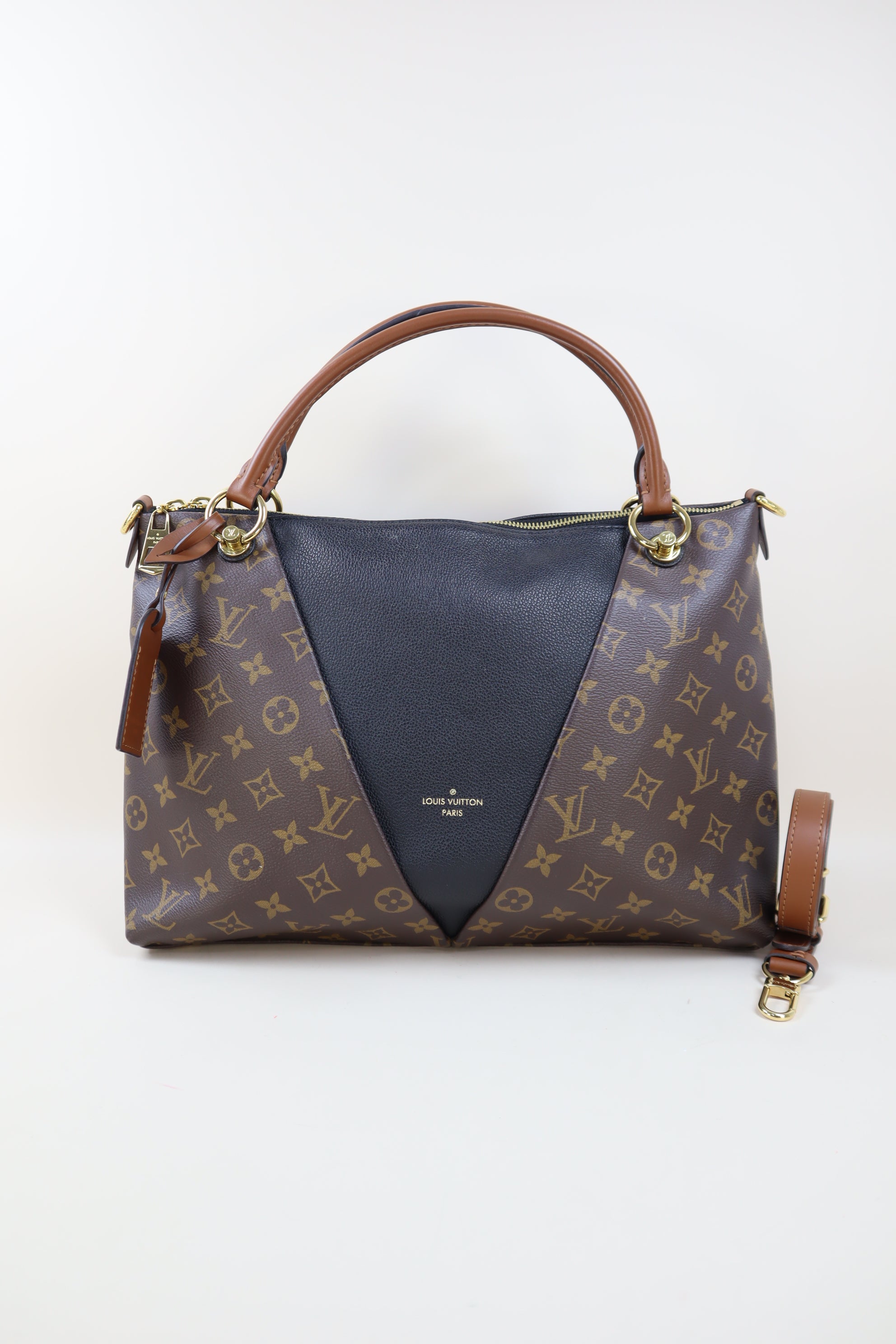 Louis Vuitton Monogram Black MM Tote V Bag