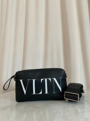 Valentino Black VLTN Crossbody Bag