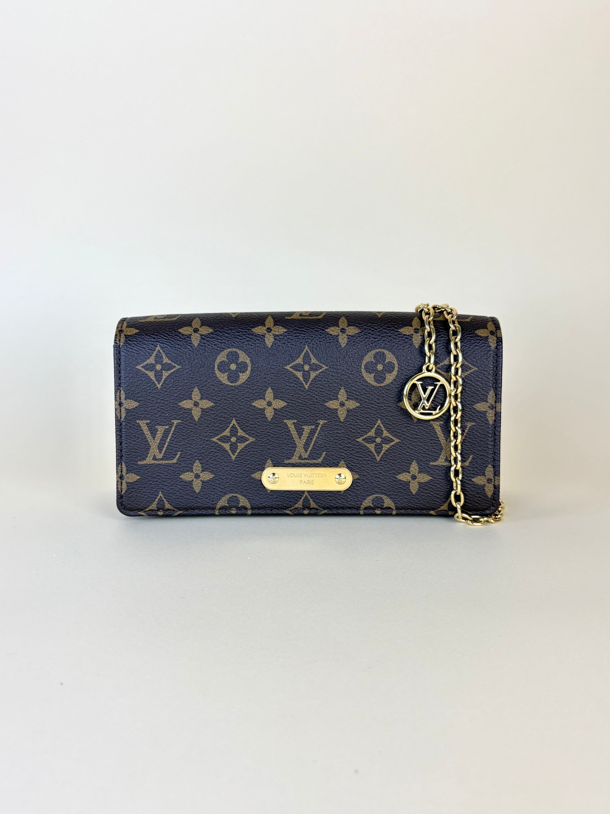 Louis Vuitton monogram lily wallet on chain