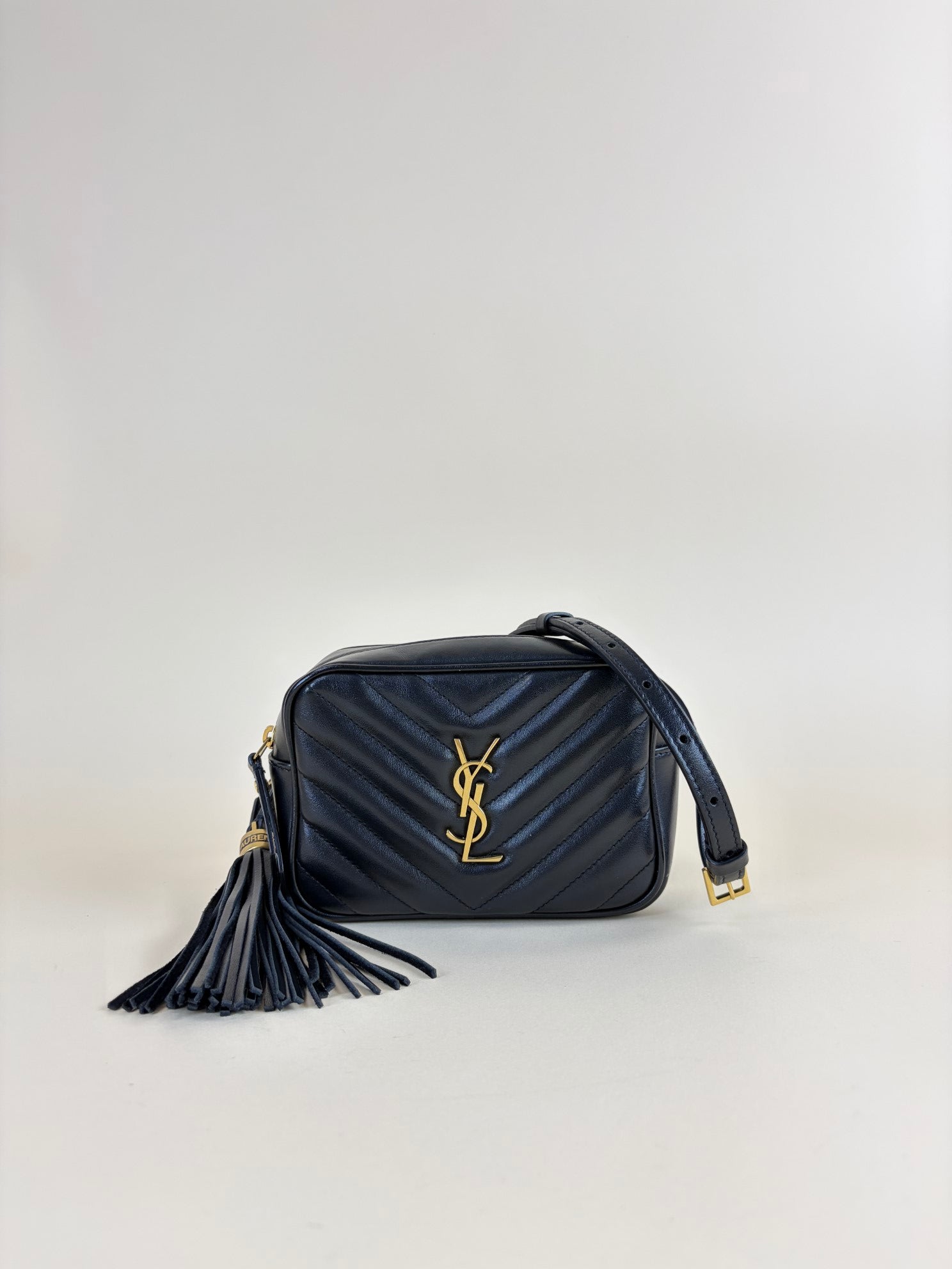 YSL Black Quilted Lou Belt Bag