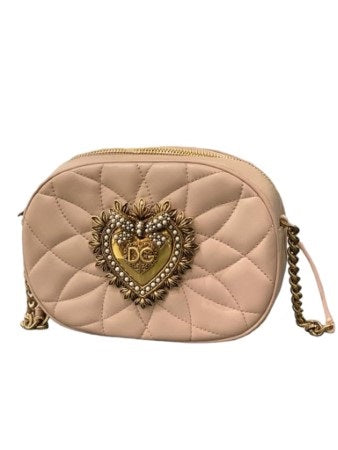 Dolce & Gabbana Powder Pink Devotion Camera Crossbody Bag