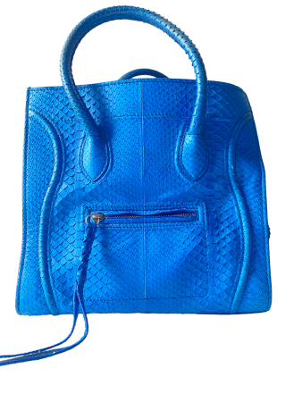 Celine Turquoise Python Luggage Bag