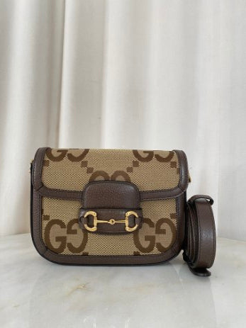 Gucci Bicolor GG Horsebit 1955 Mini Bag