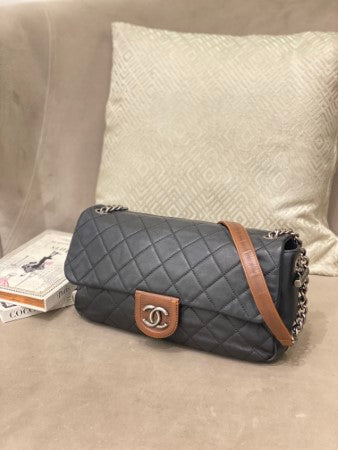 Chanel Bicolor CC Country Chic Flap Bag