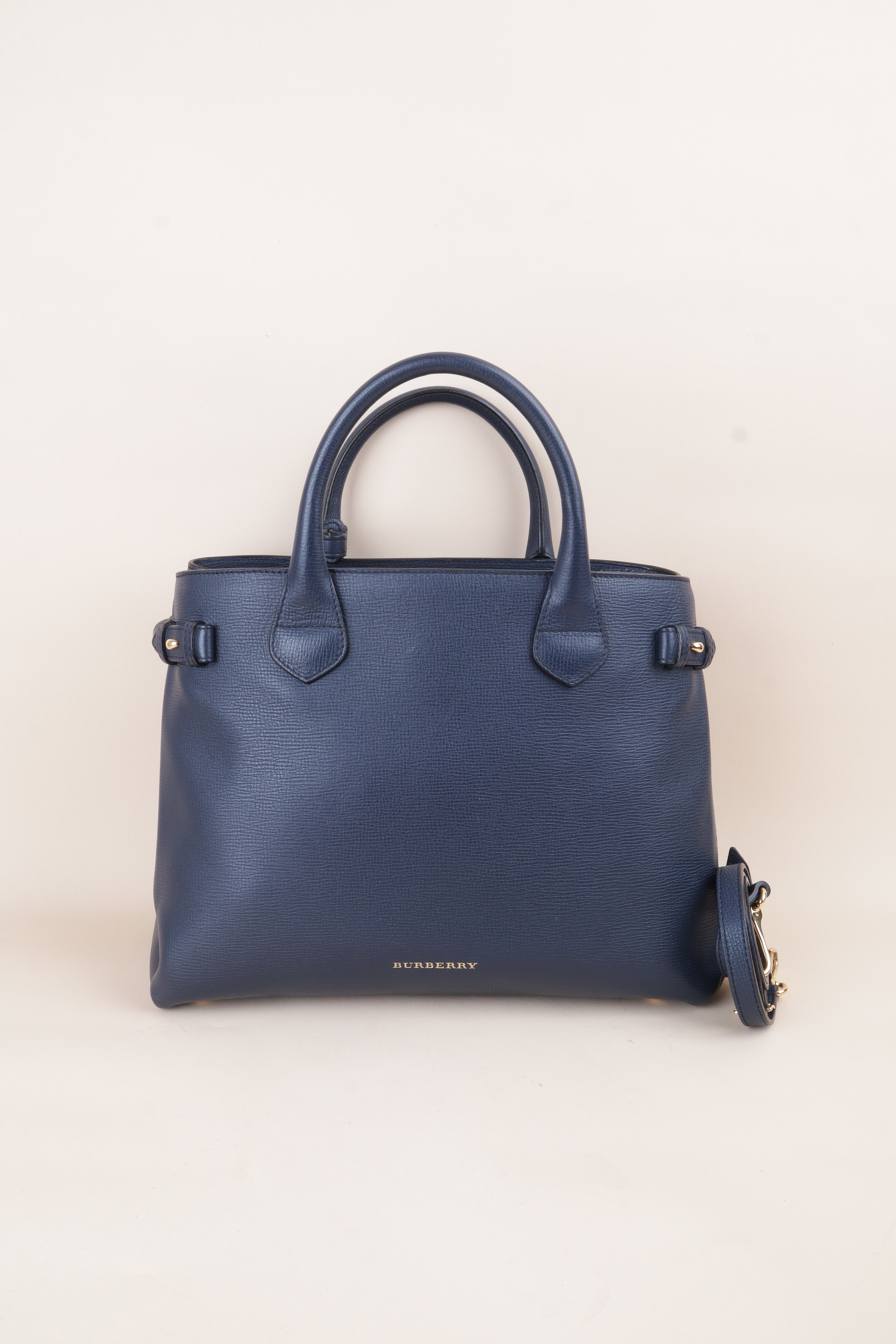 Burberry blue Medium  Banner Top Handle Bag