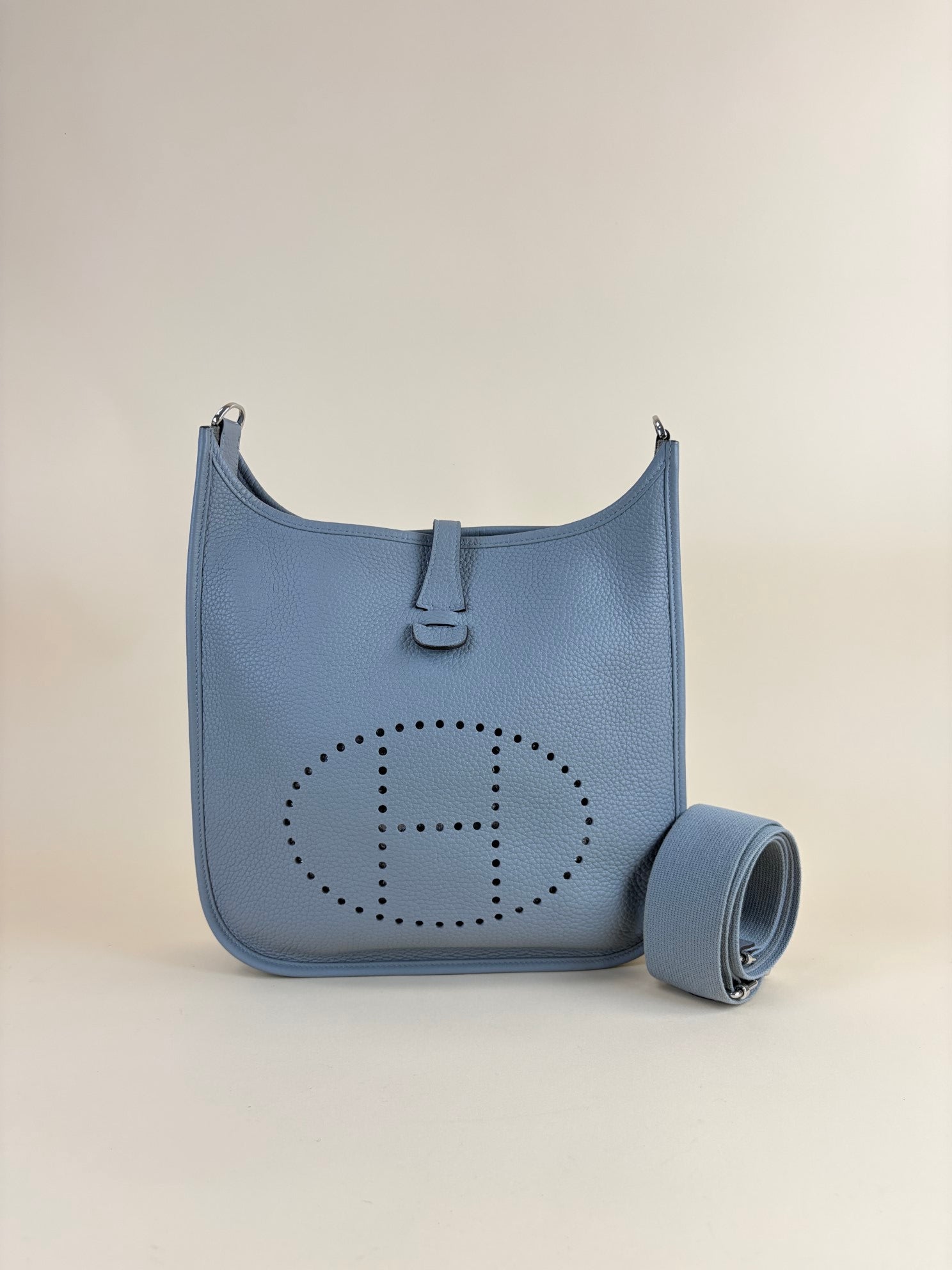 Hermes Gris Pantin Evelyne 29 Bag with Strap