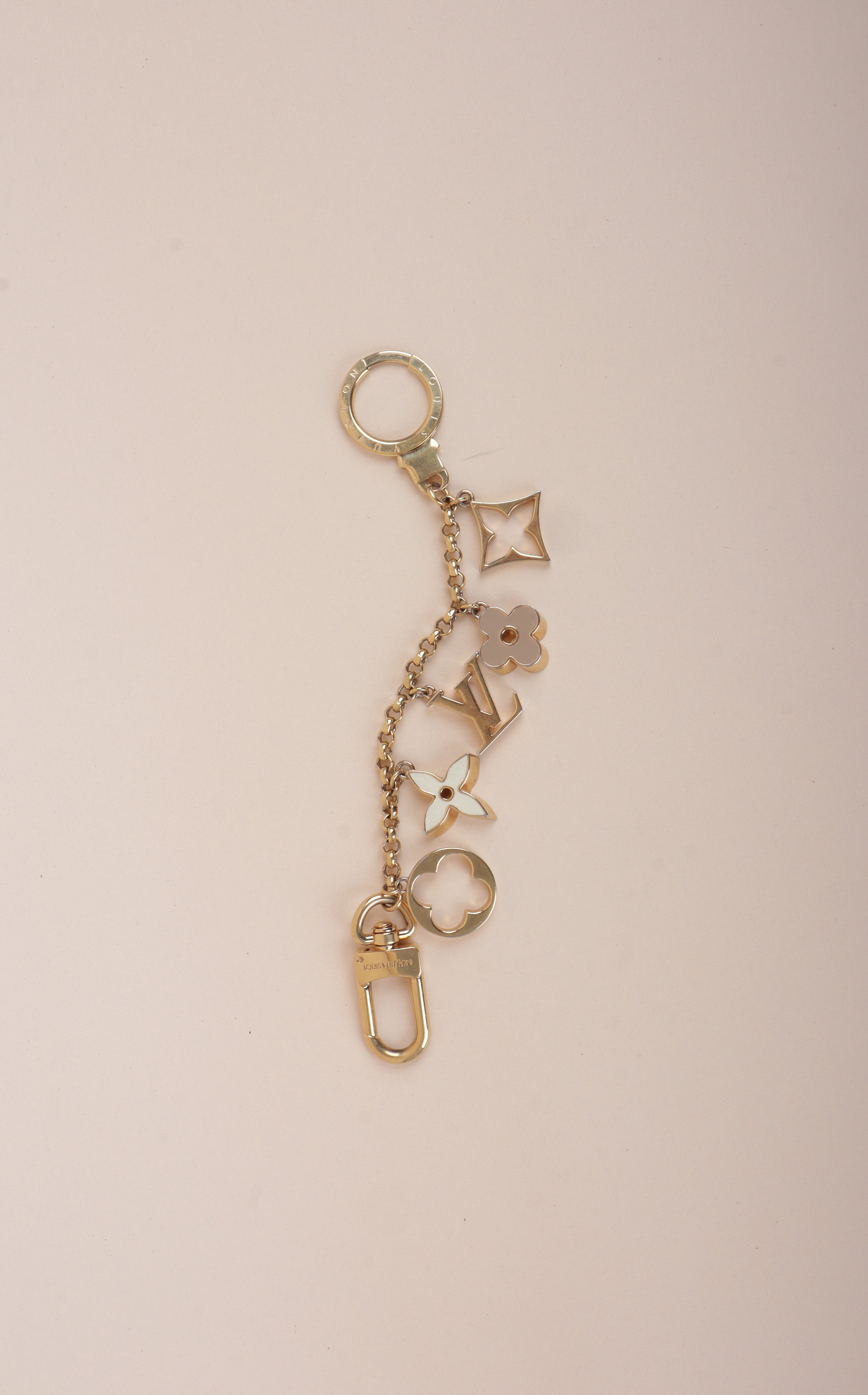 Louis Vuitton Gold Fleur De Monogram Bag Charm Chain