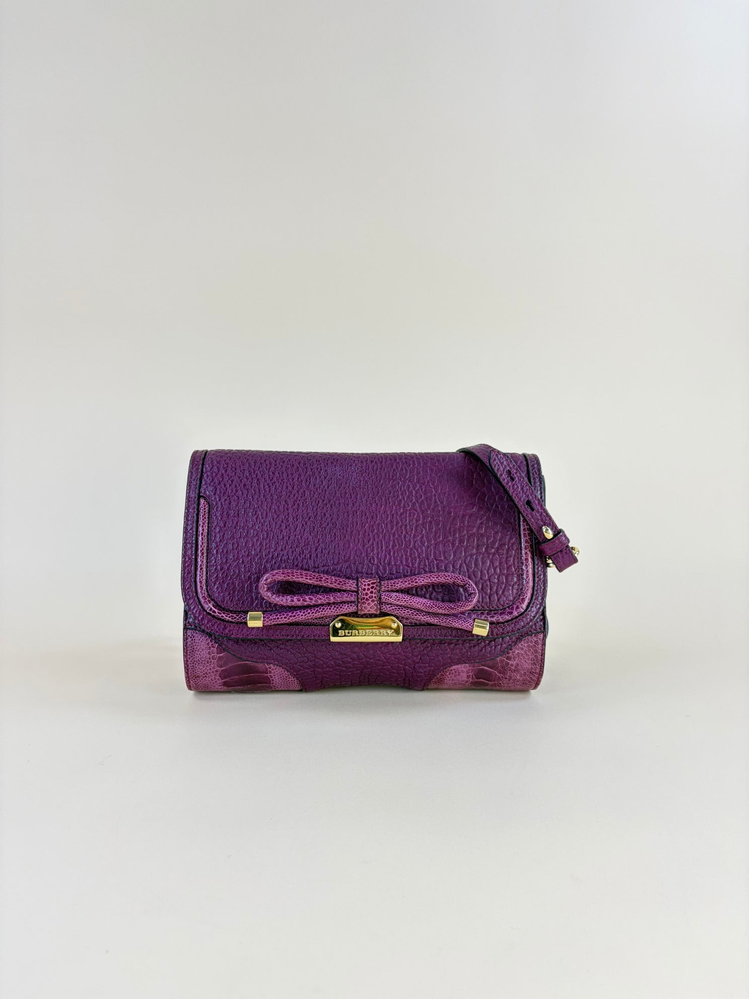 Burberry burgundy  leather