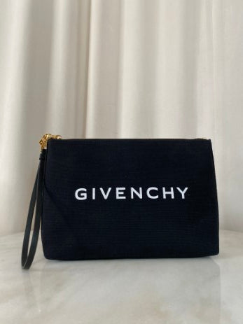 Givenchy Black Logo Travel Clutch