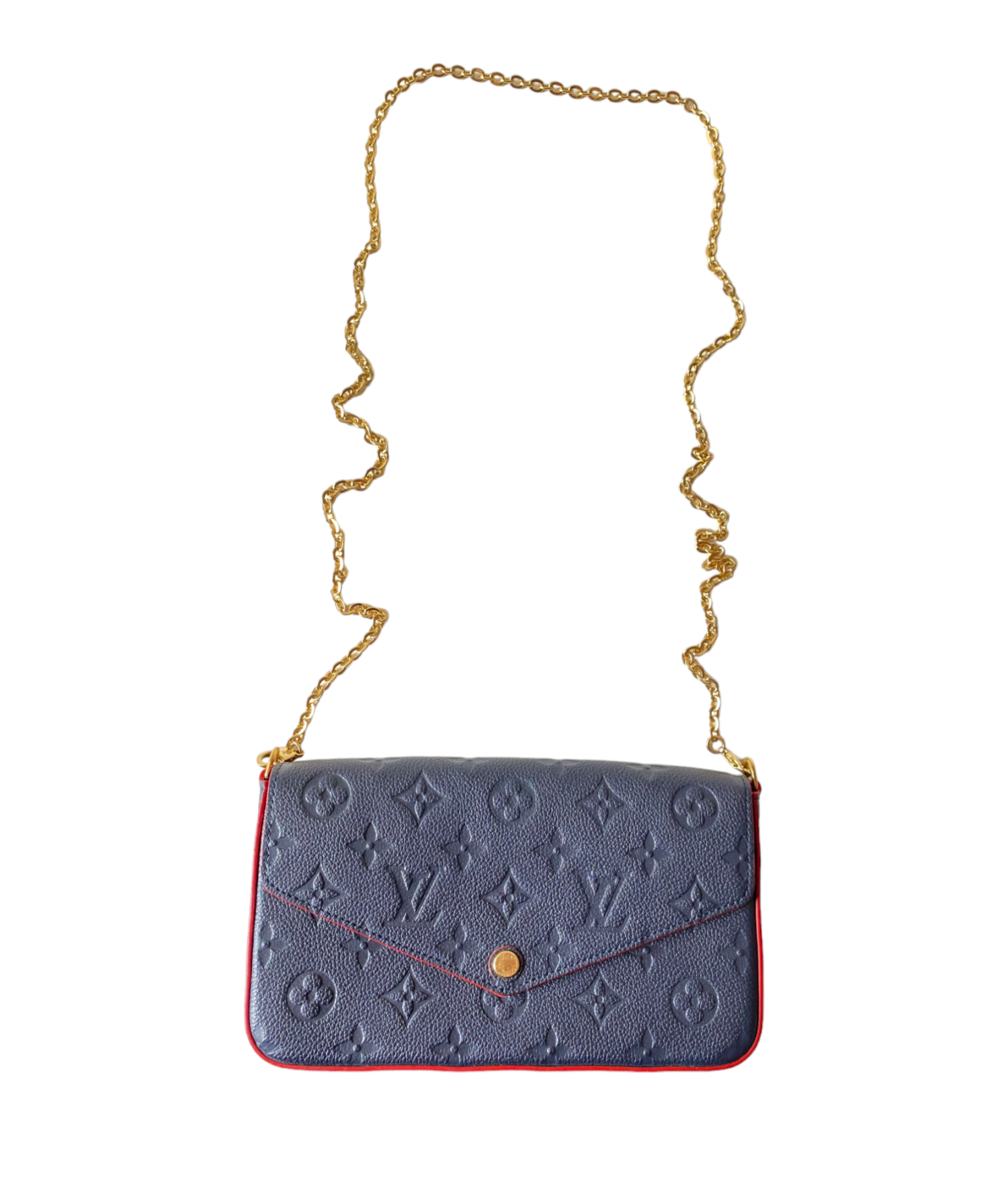 Louis Vuitton Navy Blue Monogram Empreinte Felicie Clutch