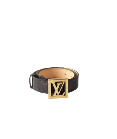 Louis Vuitton Burgundy Vernis Belt 38