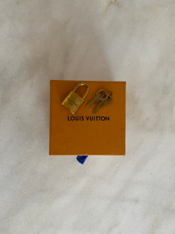 Louis Vuitton Gold Lock and Key Set