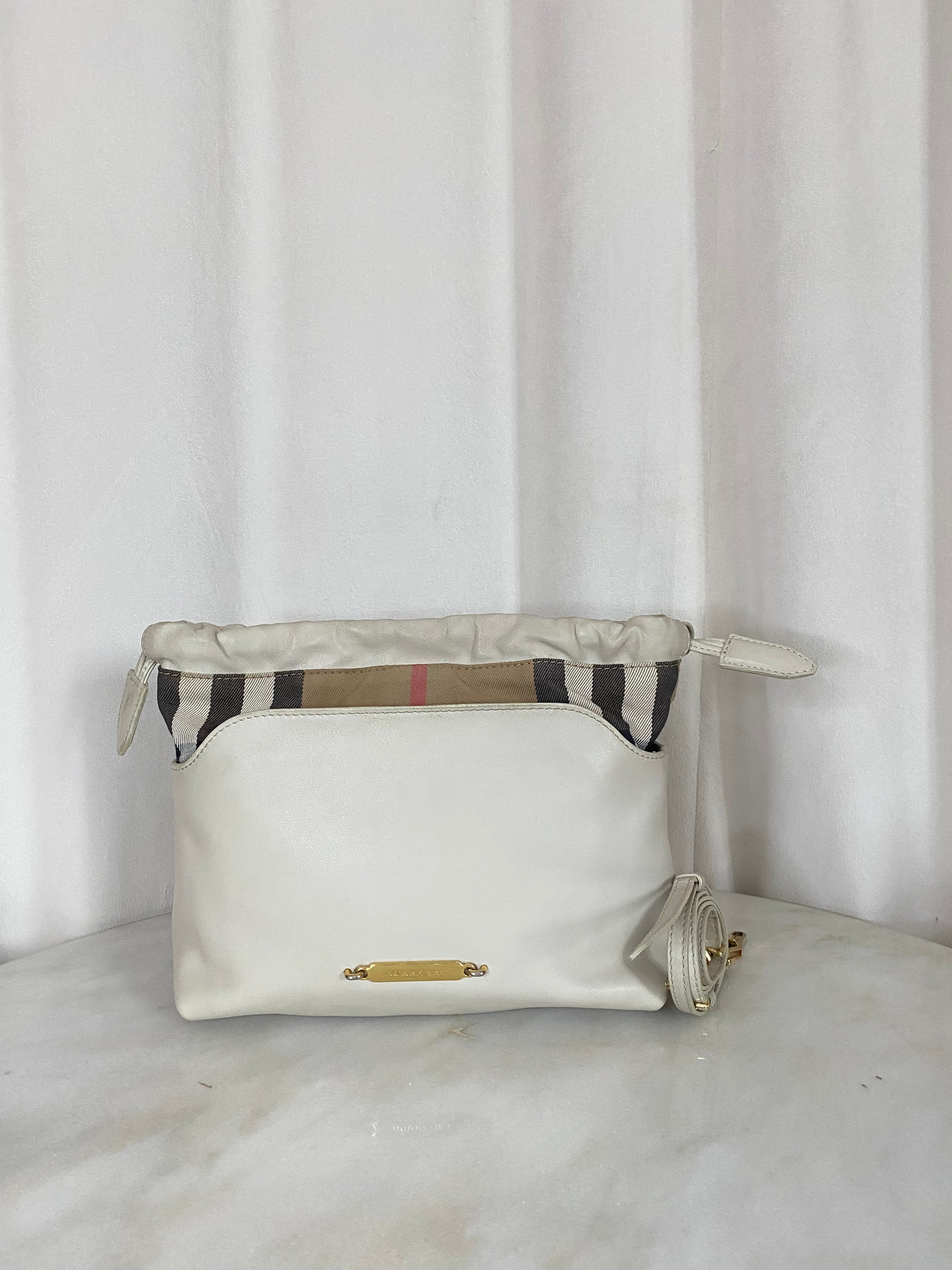 Burberry Beige Bridle House Check Little Crush Crossbody Bag