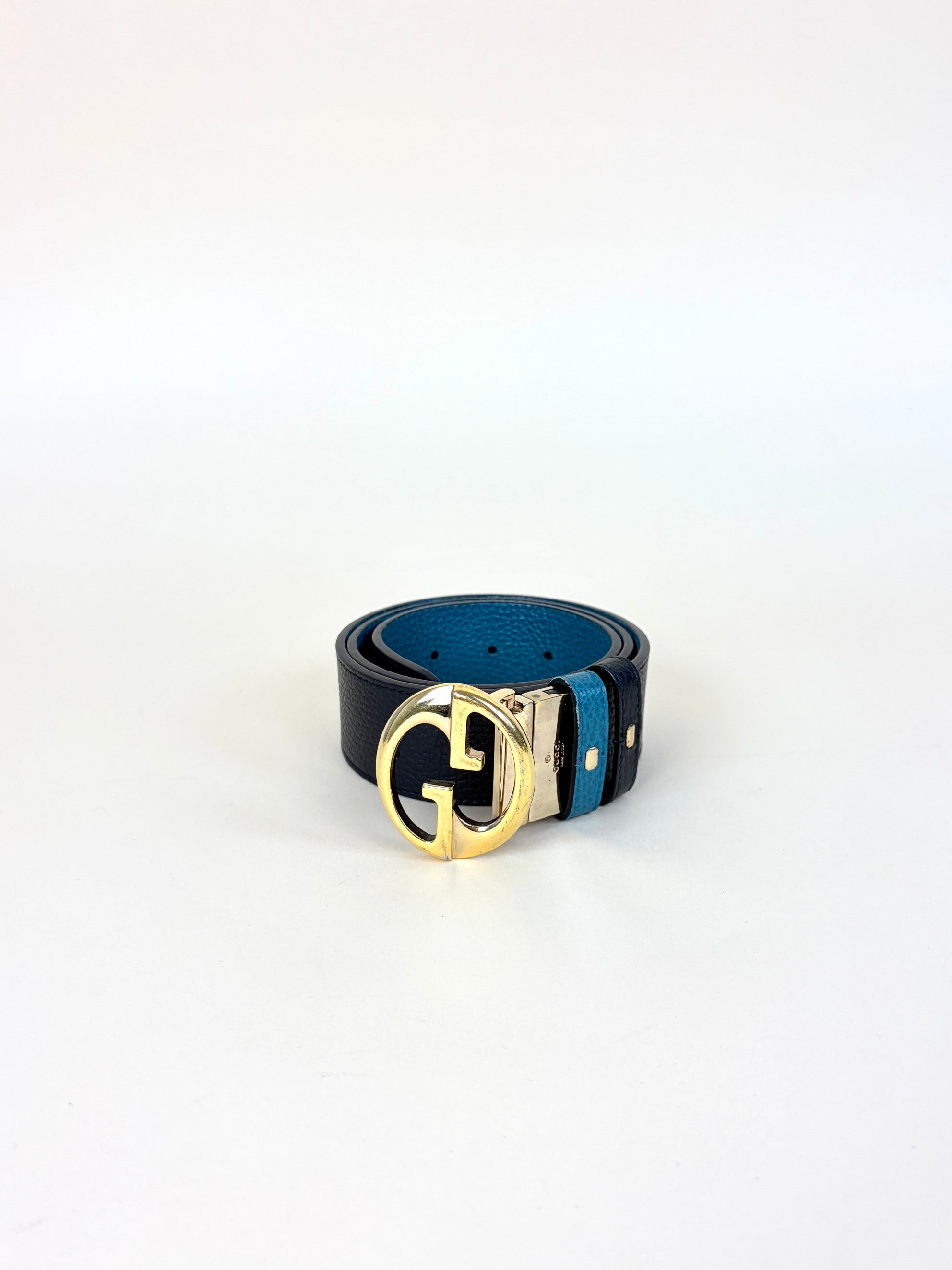 Gucci Bicolor Reversible Interlocking Belt 32